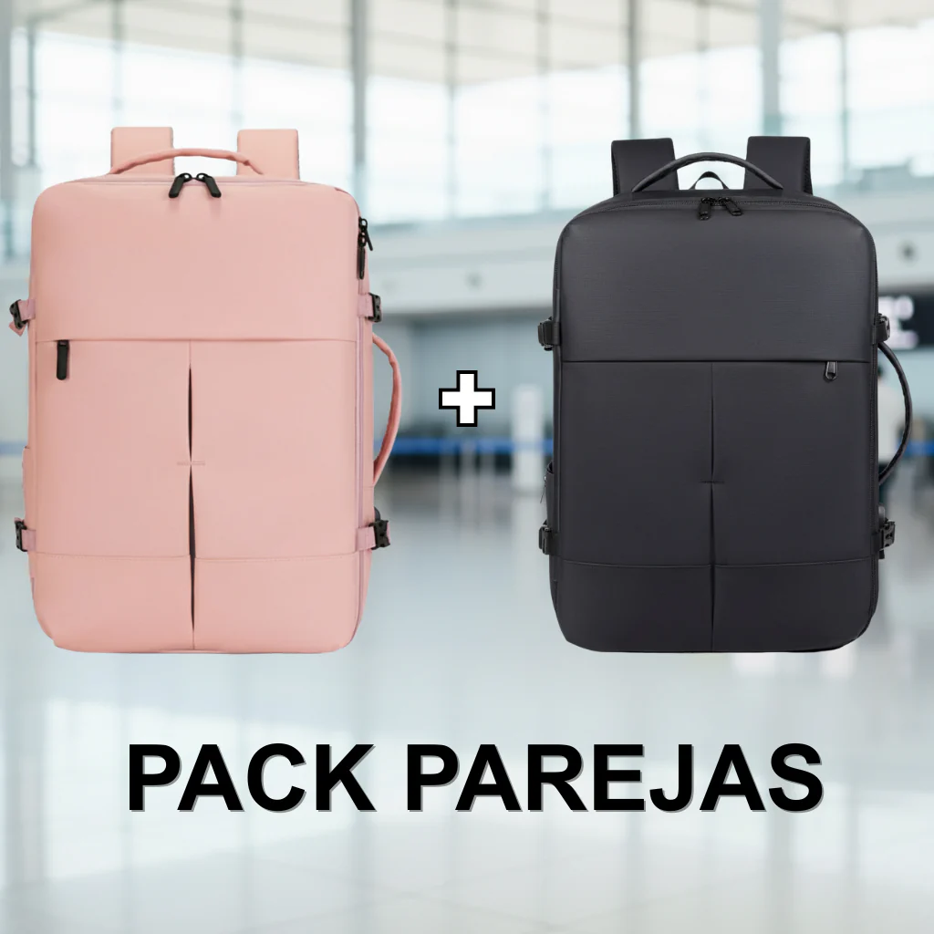 ✈️PACK EXCLUSIVO 2 Mochilas de Viaje Viral XL Ripstop. 1 Mochila Pink 🎒 + 1 Black Navigator. Pack Travel.