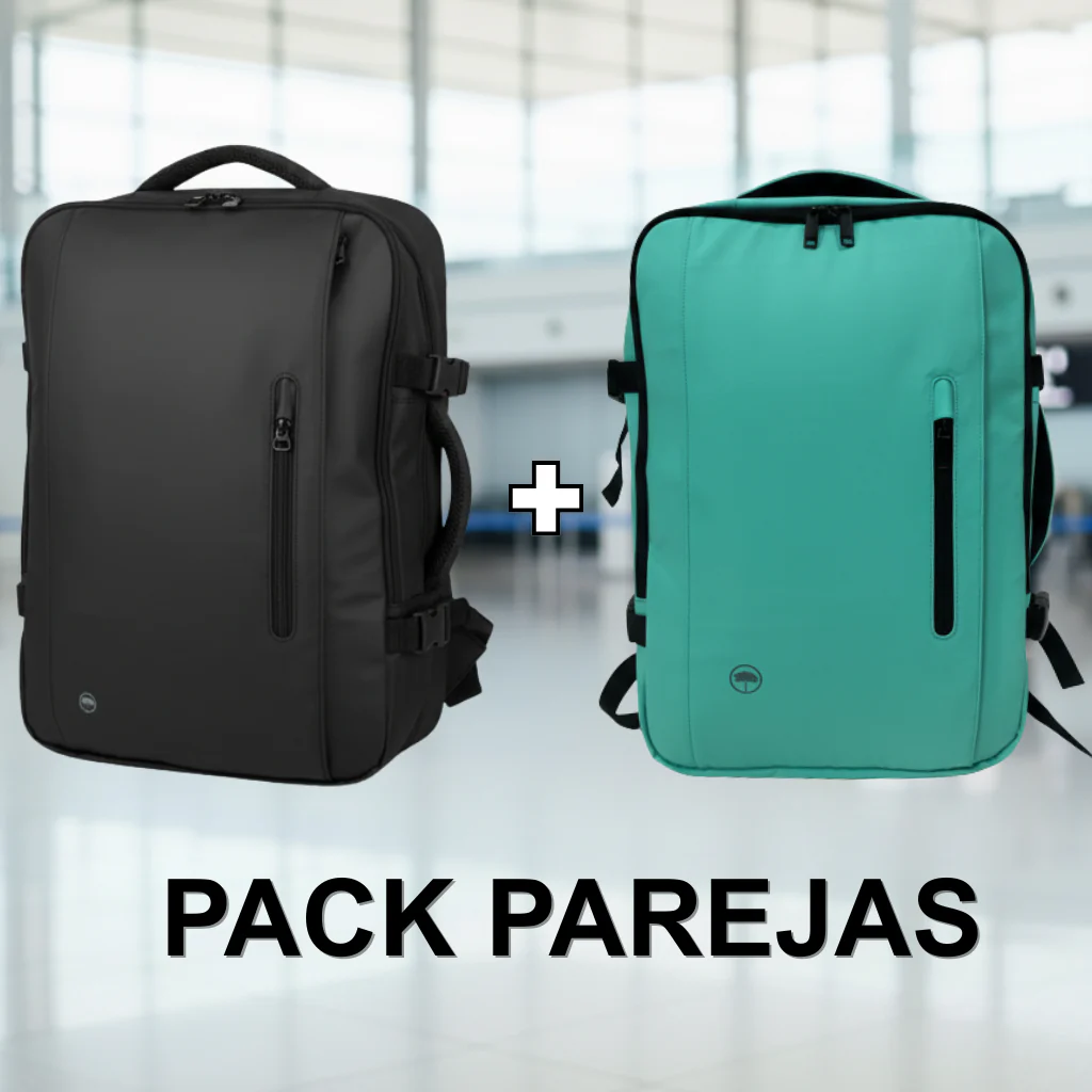 Combo Mochilas de Viaje Viral XL 40L Llaima Color Negro y Menta - Image 2