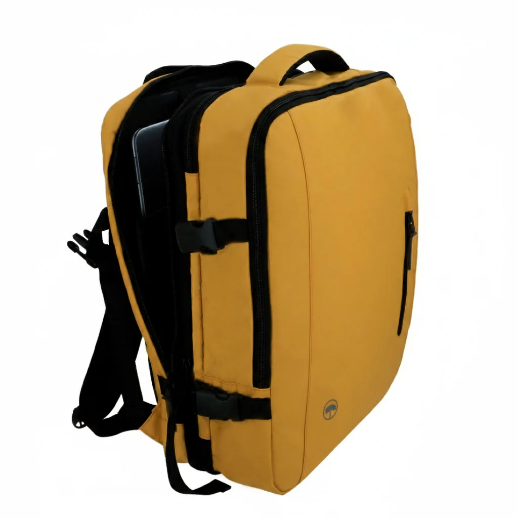 Combo Mochilas de Viaje Viral XL 40L Llaima Color Negro y Mostaza - Image 14