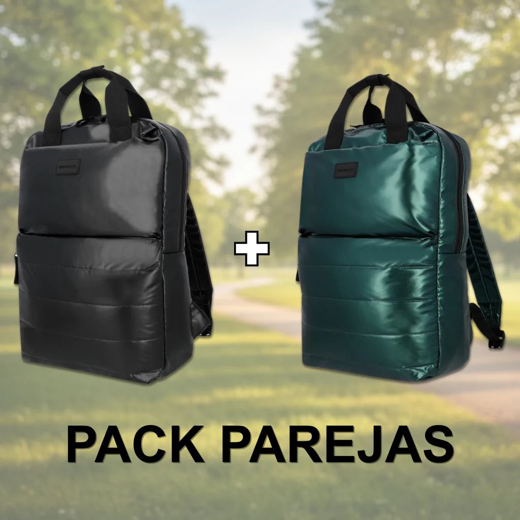 Combo 2 Mochilas Puffer Saxoline Camber 18 L Color Negra y Verde - Image 14