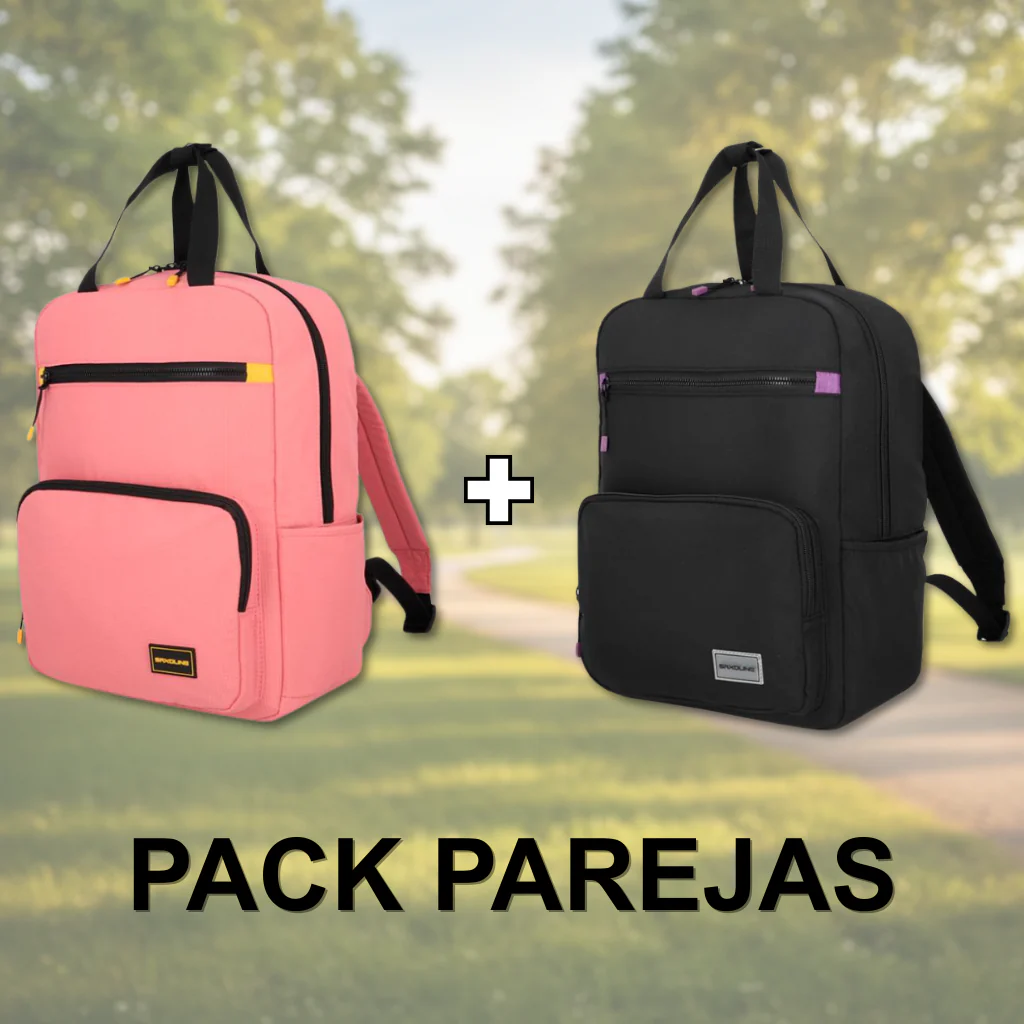 Combo 2 Mochilas Saxoline Collins 20 L Color Negra y Rosada - Image 16