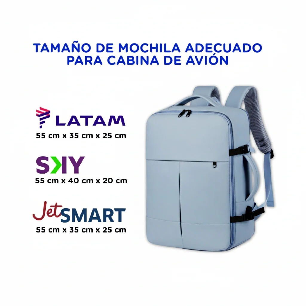 Combo Mochilas de Viaje Viral XL Ripstop: 1 Black + 1 Light-Blue Navigator. Pack Travel - Image 7