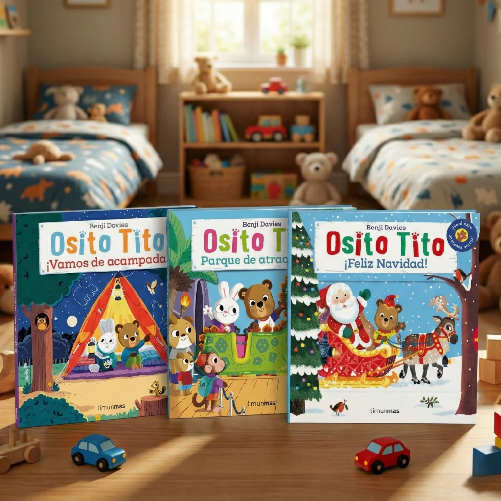 Combo Osito Tito. ¡Feliz Navidad! Osito Tito. Parque De Atracciones y Osito Tito ¡Vamos De Acampada! - Image 3