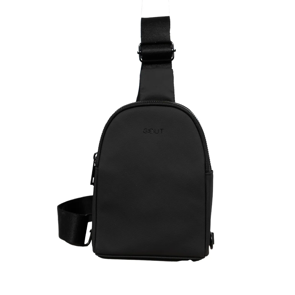 Combo Paraguas Retráctil Azul + Manta Sherpa Gris Jaspeado + Bandolera Crossbag Negra - Image 3