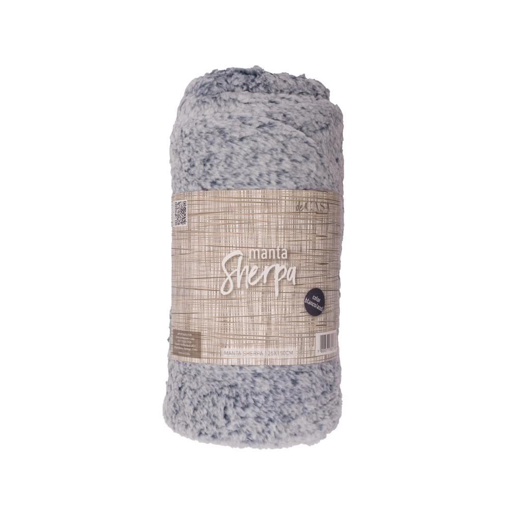 Combo Paraguas Retráctil Naranja + Manta Sherpa Gris Jaspeado - Image 4