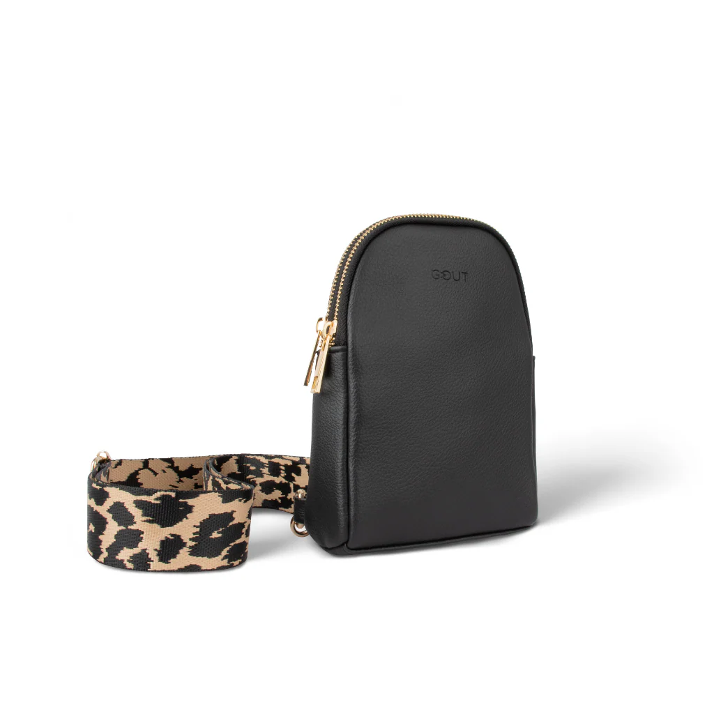 Combo Paraguas Retráctil Negro + Manta Sherpa Azul Jaspeado + Bandolera Crossbag Gout - Image 14
