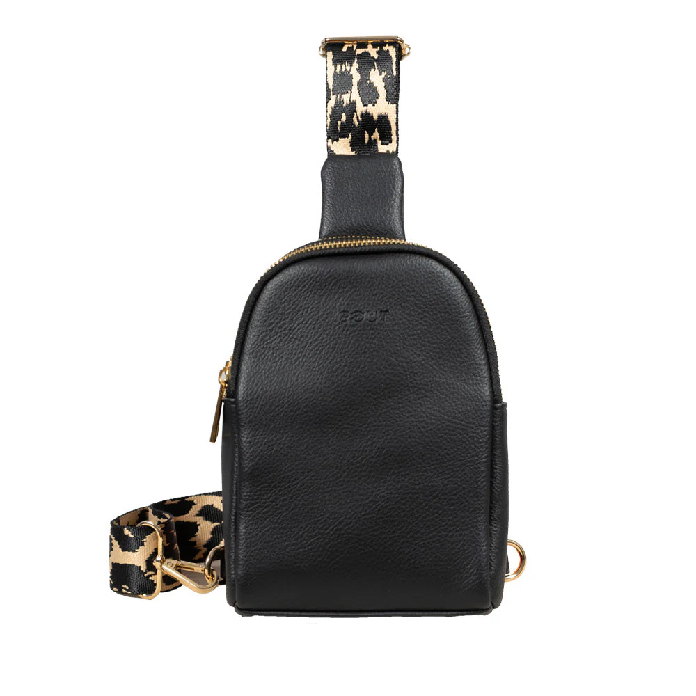 Combo Paraguas Retráctil Negro + Manta Sherpa Azul Jaspeado + Bandolera Crossbag Gout - Image 4