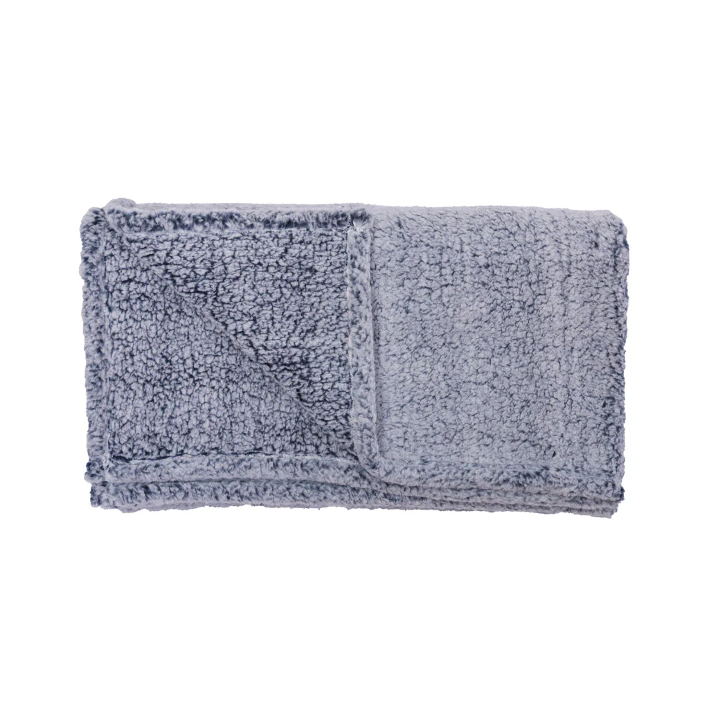 Combo Paraguas Retráctil Verde Oliva + Manta Sherpa Azul Jaspeado - Image 7