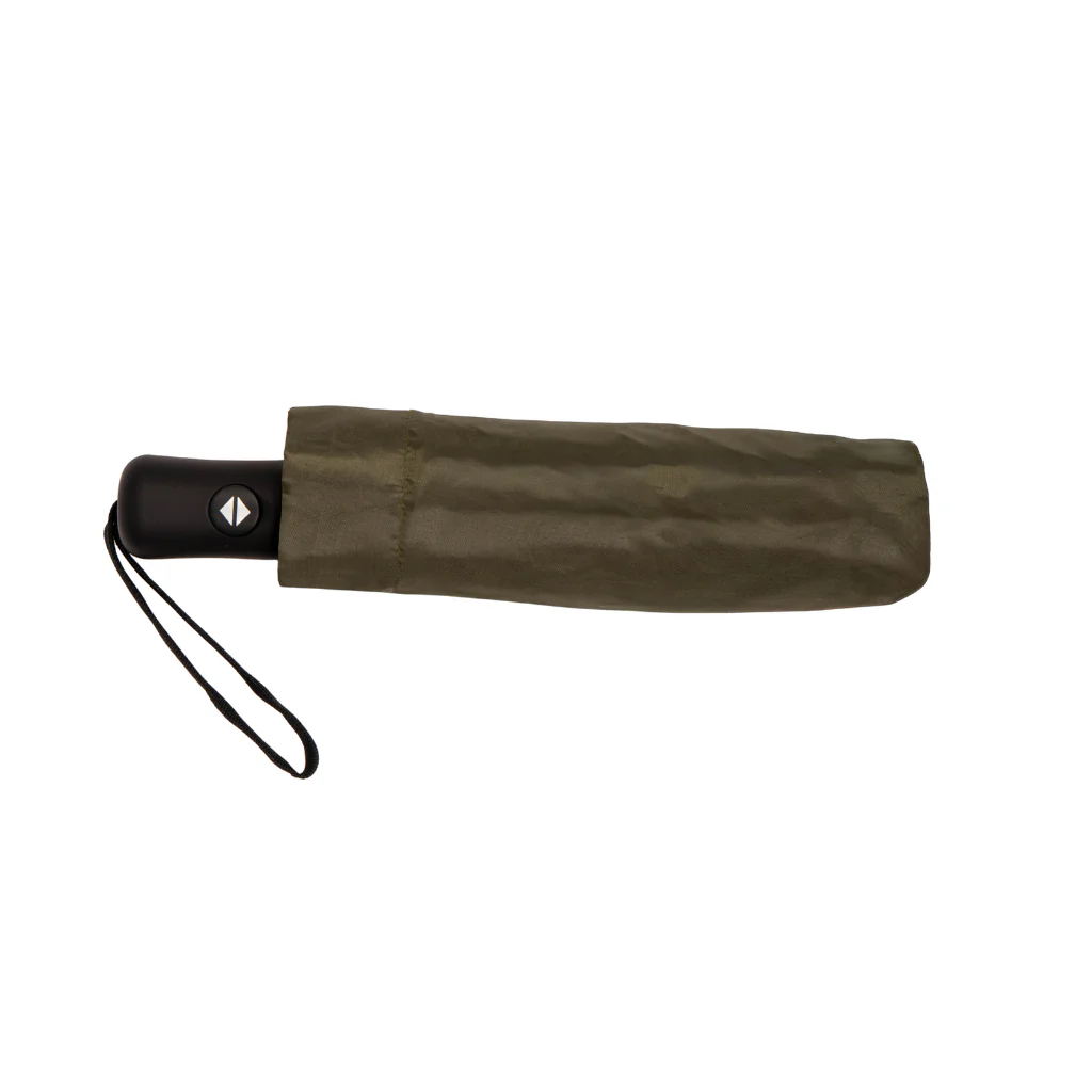 Combo Paraguas Retráctil Verde Oliva + Manta Sherpa Azul Jaspeado + Bandolera Crossbag Dark Green - Image 12