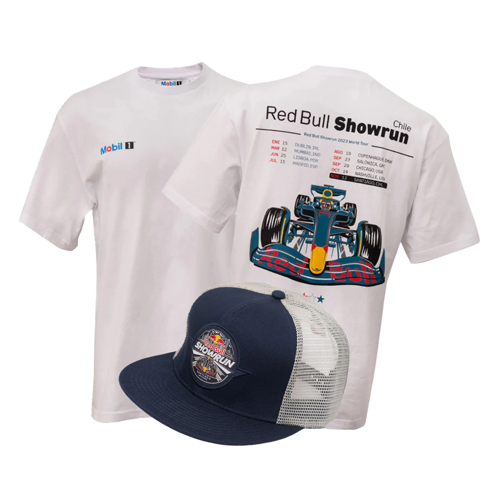 Combo Polera + Jockey Azul Red Bull Showrun 2023