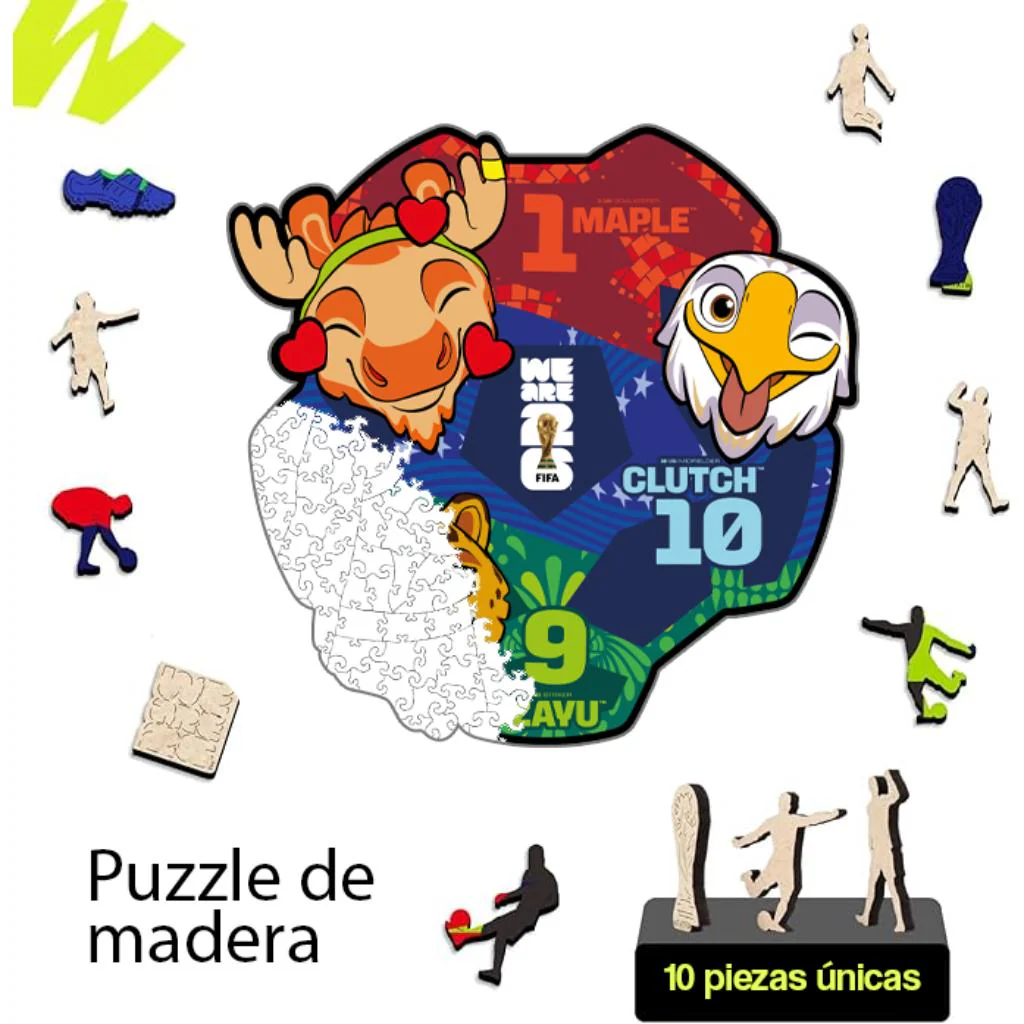 Combo Puzzle FIFA 2026 Mascotas + Pack 50 Sobres Panini Mundial de Futbol 2026 - Image 6