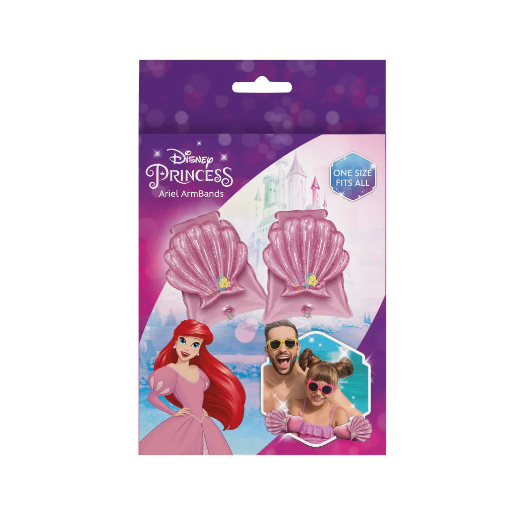 Combo Sandalia Zueco Niña Minnie Rojo y Alitas Flotadoras Niños 3D Ariel - Image 6