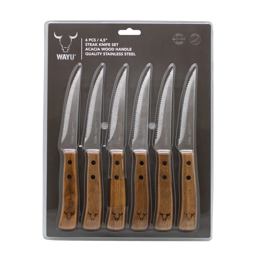 Combo Set Cuchillos Prm 6 Pcs Wayu + Pack Parrillero 5 Piezas Neka - Image 7
