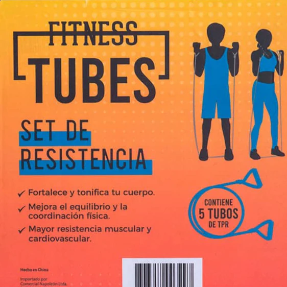 Combo Fitness: Tonificador  + 5 Tubos Elásticos de Resistencia + Mancuernas - Image 8