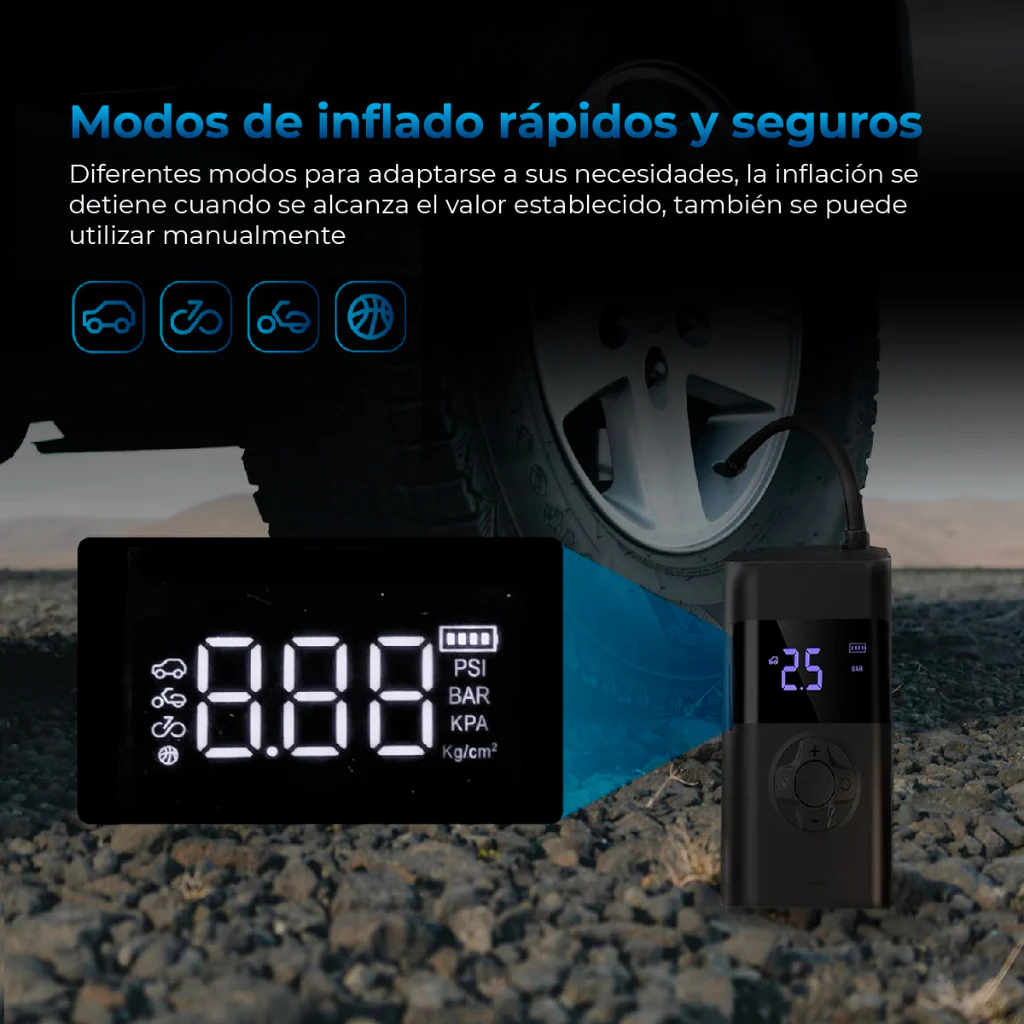 Compresor de aire y Power Bank AAC-101 - Image 3