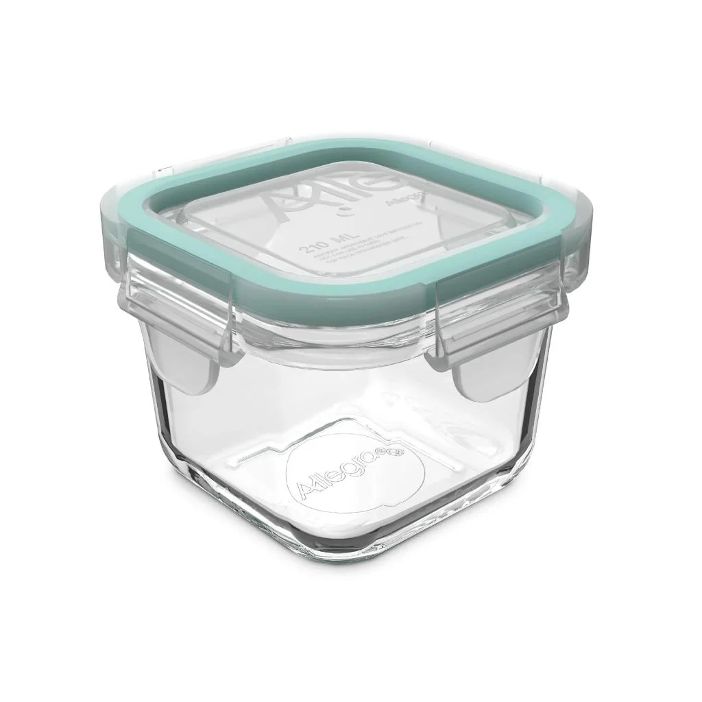 Contenedor de Vidrio Cuadrado 210 ml