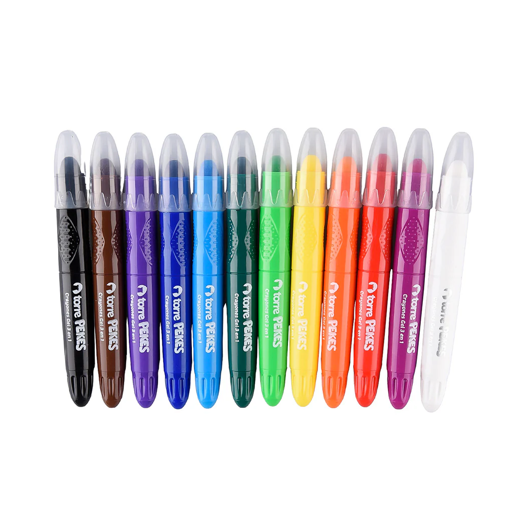 Crayones Gel 3 En 1 12 Colores Pekes - Image 2