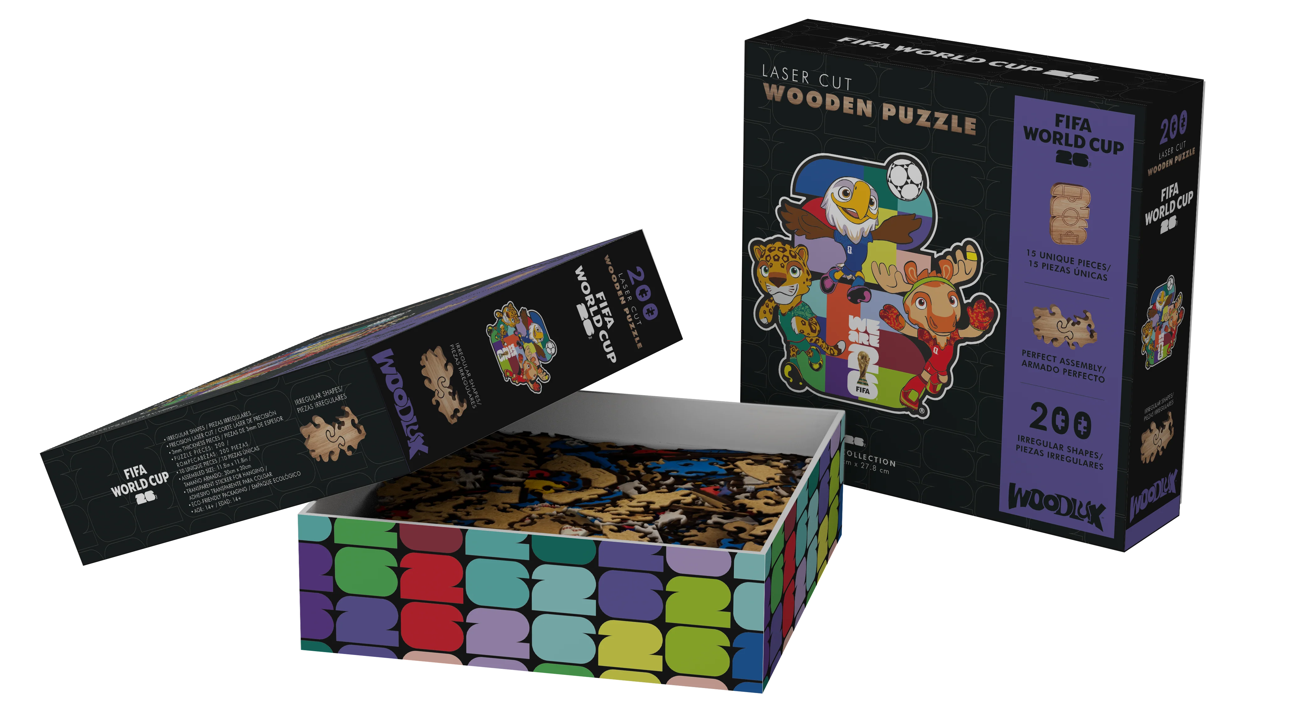 Puzzle 200 Piezas FIFA 2026 Usa/Can/Mex Mascotas M30 Core - Image 2