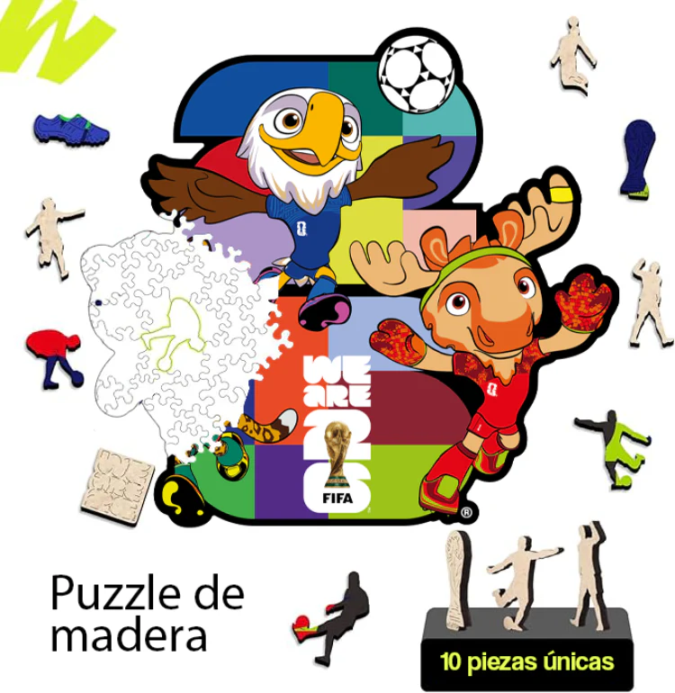 Puzzle 200 Piezas FIFA 2026 Usa/Can/Mex Mascotas M30 Core - Image 6