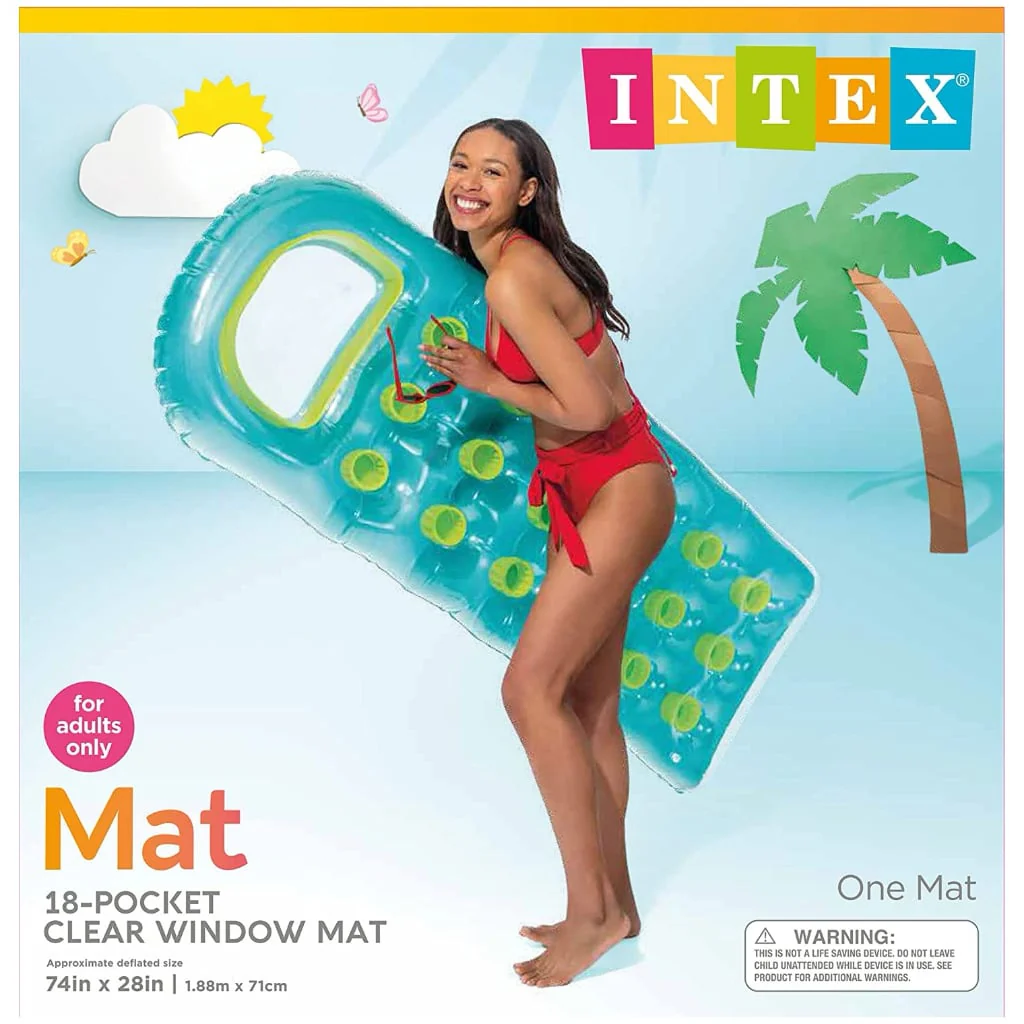 Flotador Colchoneta Inflable Intex 18-Pocket 2 Colores Surtidos - Image 6