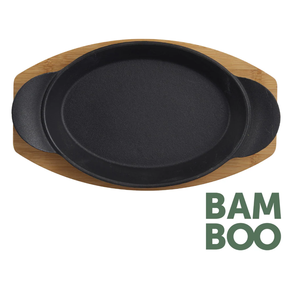 Fuente De Hierro Fundido Con Bandeja De Bambú S Dangrill - Image 3