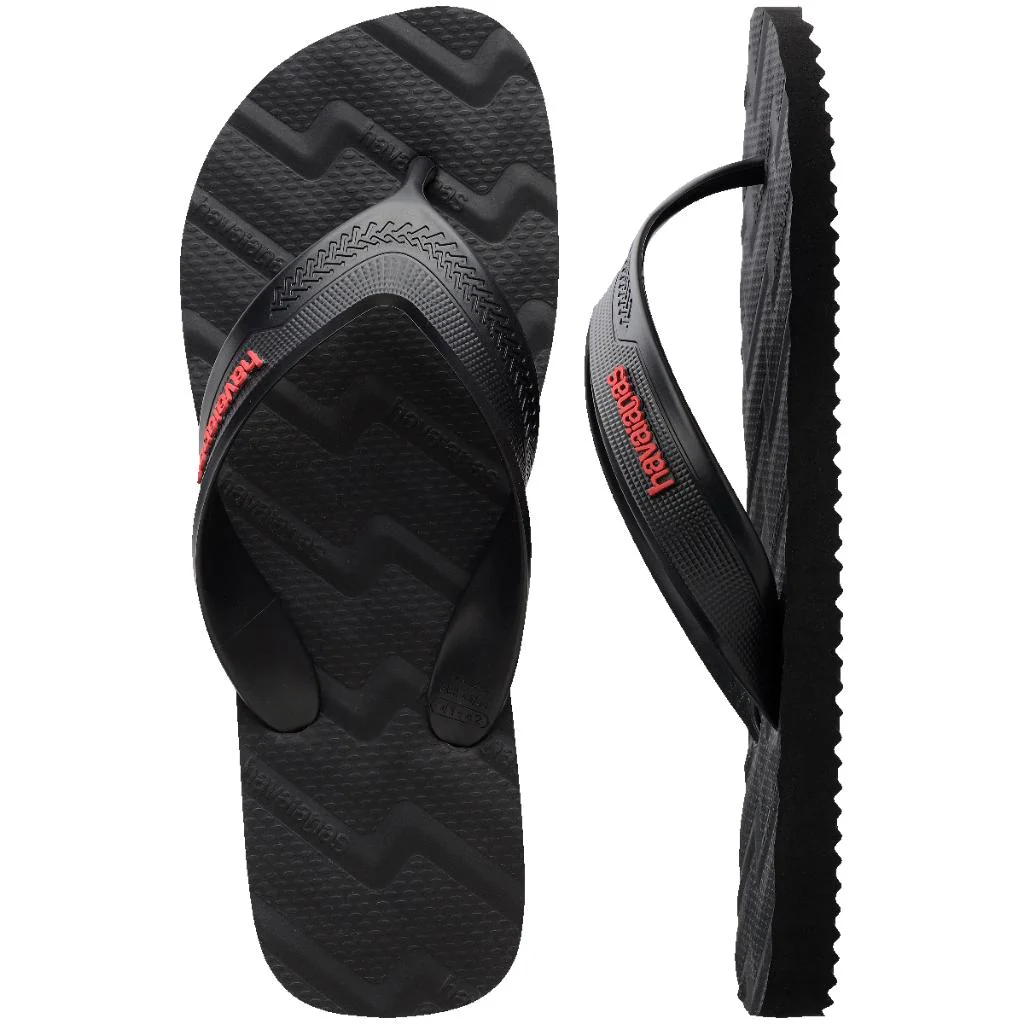Havaiana Sandalia Track Waves FC Preto Hombre Negro - Image 3