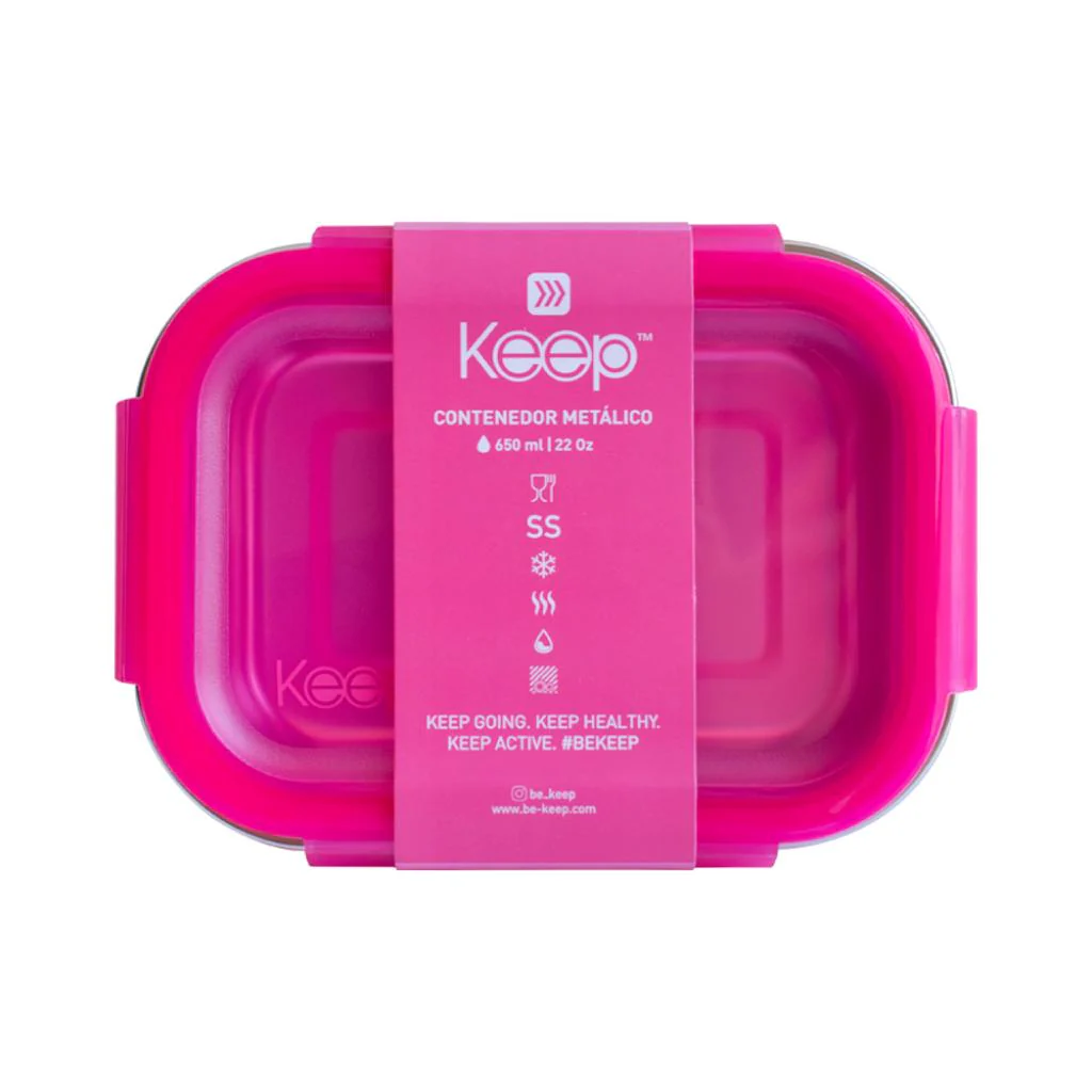 Herméticos Metálicos 650 ml Keep Rosado - Image 5