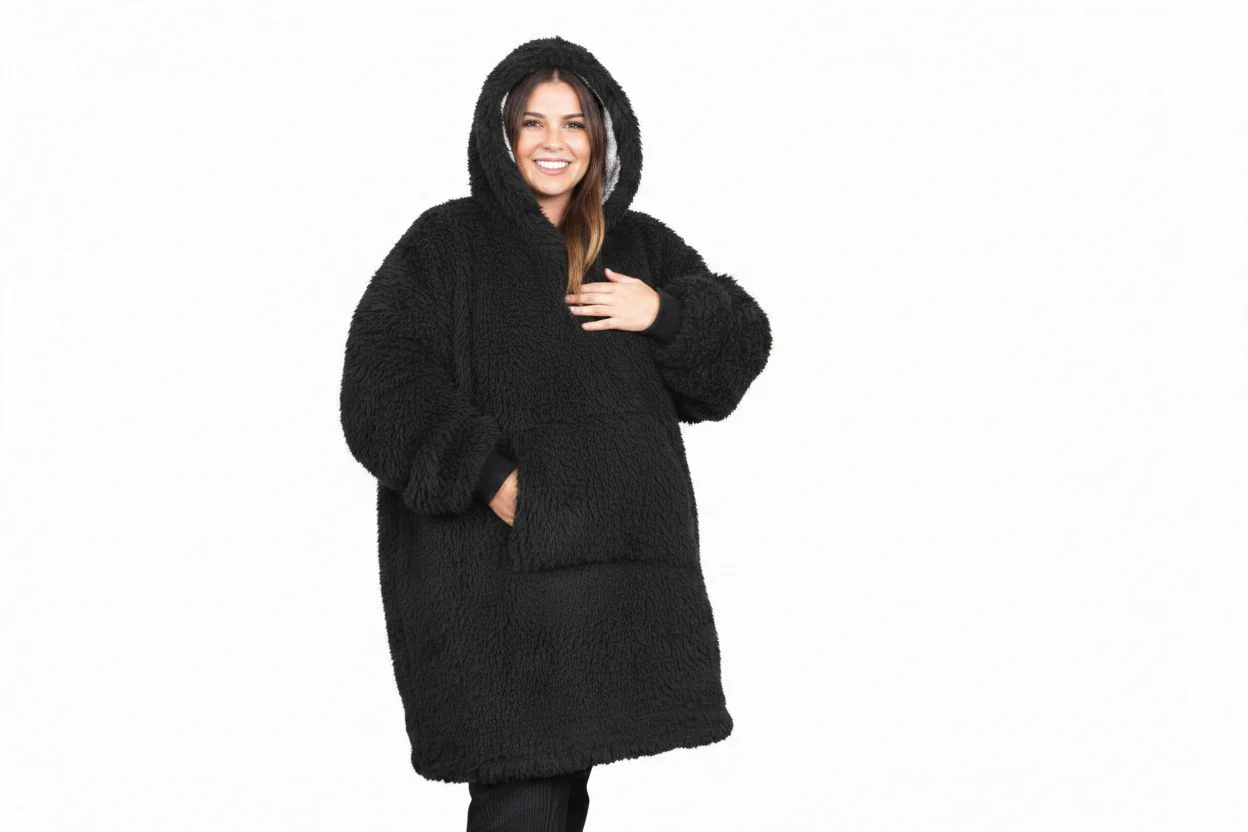 Poleron Felpa Con Capucha Oversize Sherpa - Image 3