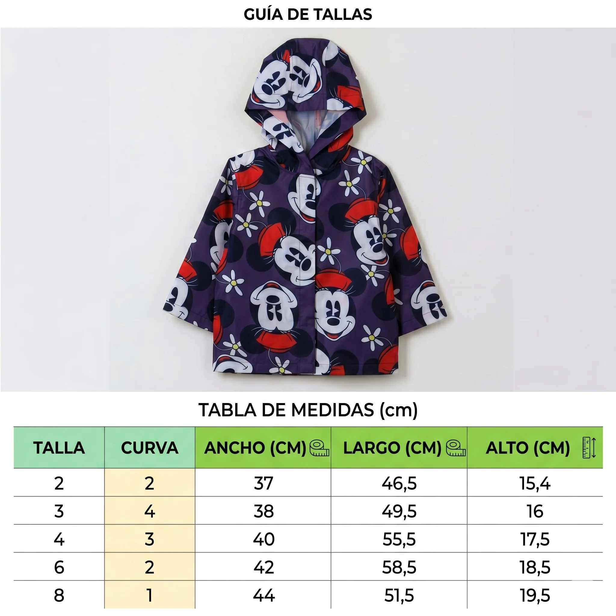 Impermeable Infantil Gris Cara Minnie - Image 2