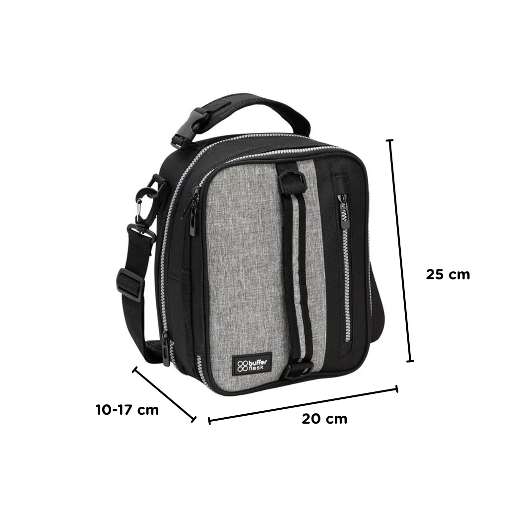 Bolso Cooler Expandible. Térmico  Buffer Gris - Image 5