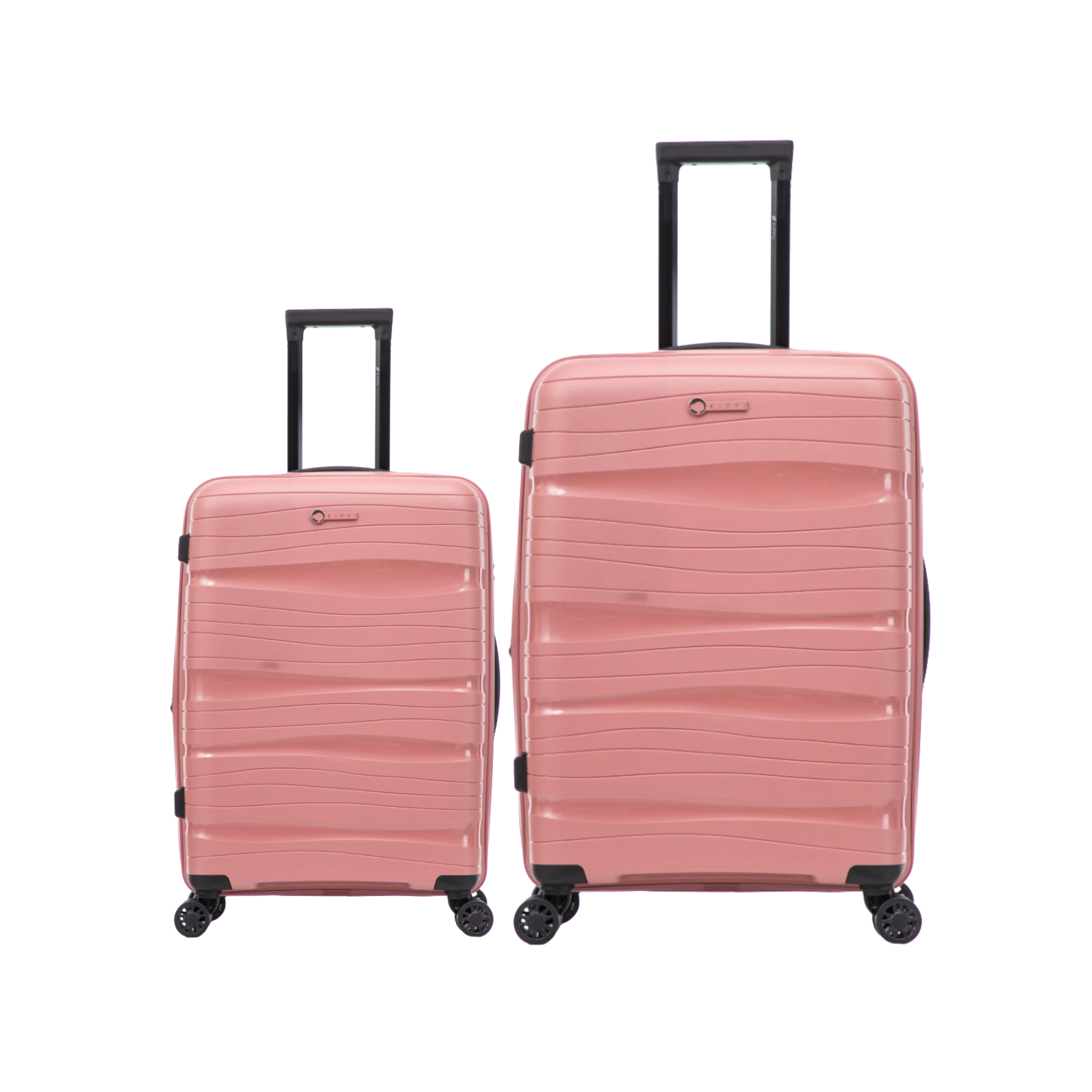 Maleta Kippi PACK X2 (S-L) Rígida Ultra Resistente y Expandible Rose Gold