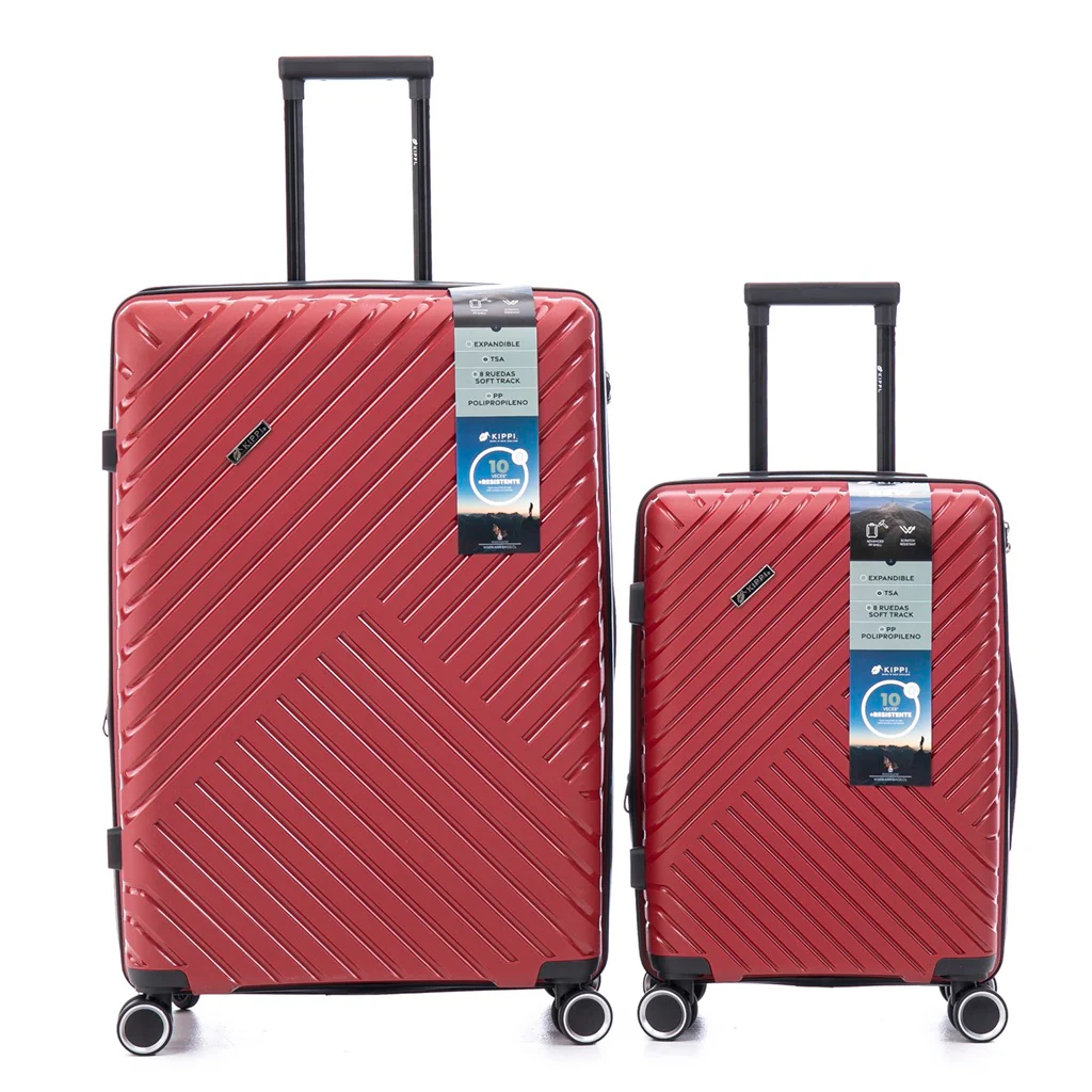 Maleta Kippi Cabina (S) Rígida Ultra Resistente y Expandible Rojo - Image 9