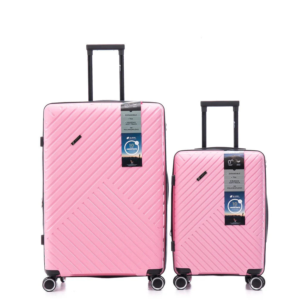 Maleta Kippi Cabina (S) Rígida Ultra Resistente y Expandible Rosado - Image 9