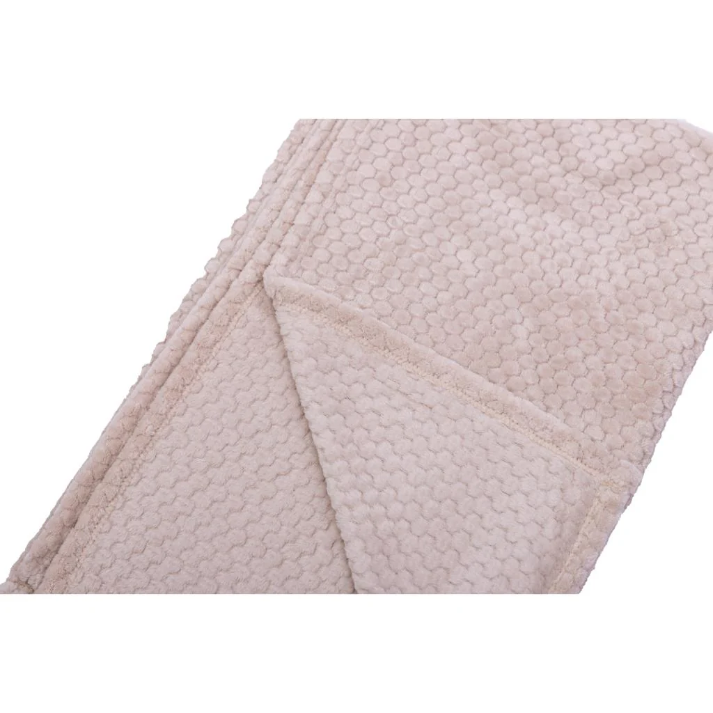 Manta Fleece Panal 125x150cm Beige - Image 3