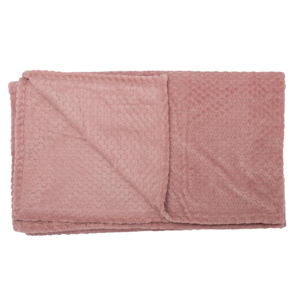 Manta Fleece Panal 125x150cm Rosado - Image 6