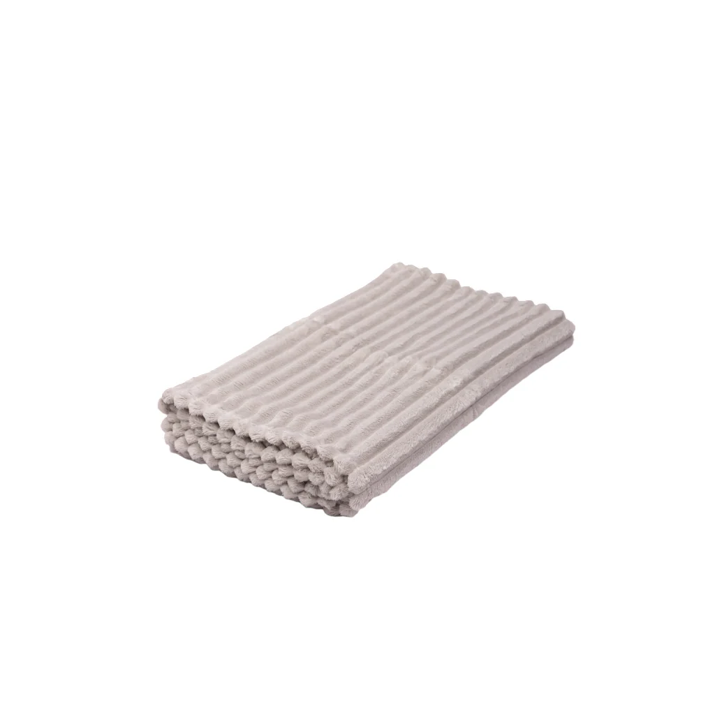 Manta Fleece Stripes 125x150cm Gris - Image 4