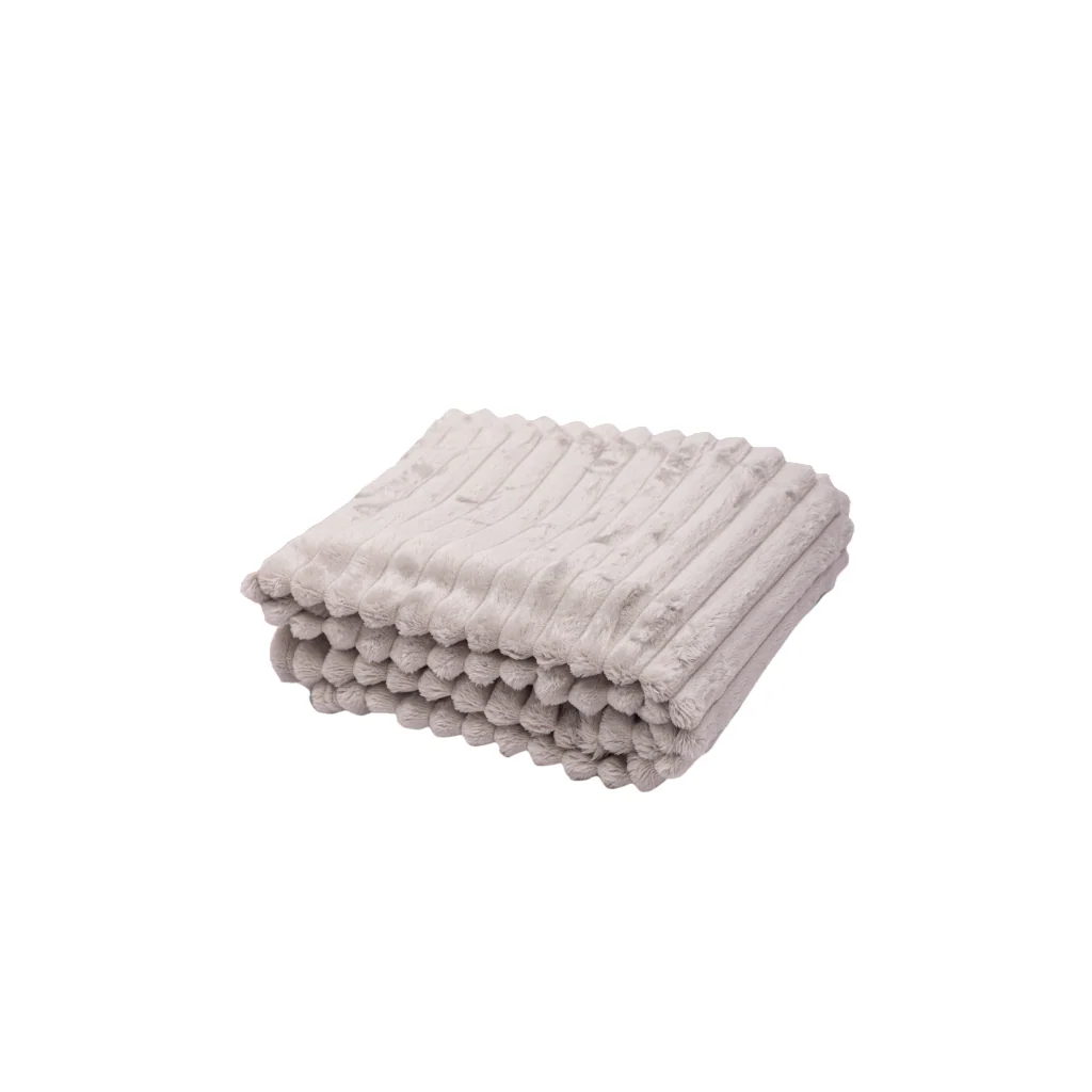 Manta Fleece Stripes 125x150cm Gris - Image 5