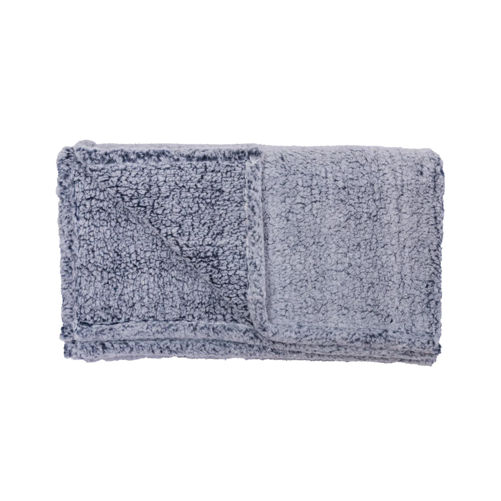 Manta Sherpa 125x150cm Azul Jaspeado - Image 6