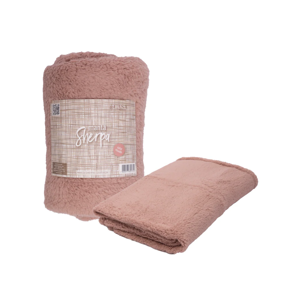Manta Sherpa 125x150cm Rosado - Image 2
