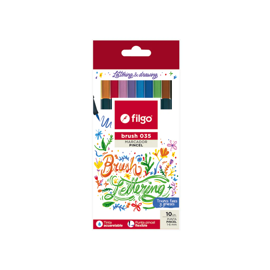 Marcador Brush Pen 035 10 Unidades