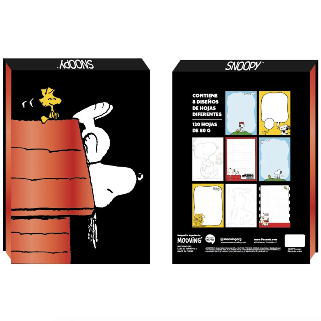 Maw Snoopy Block De Notas Snoopy