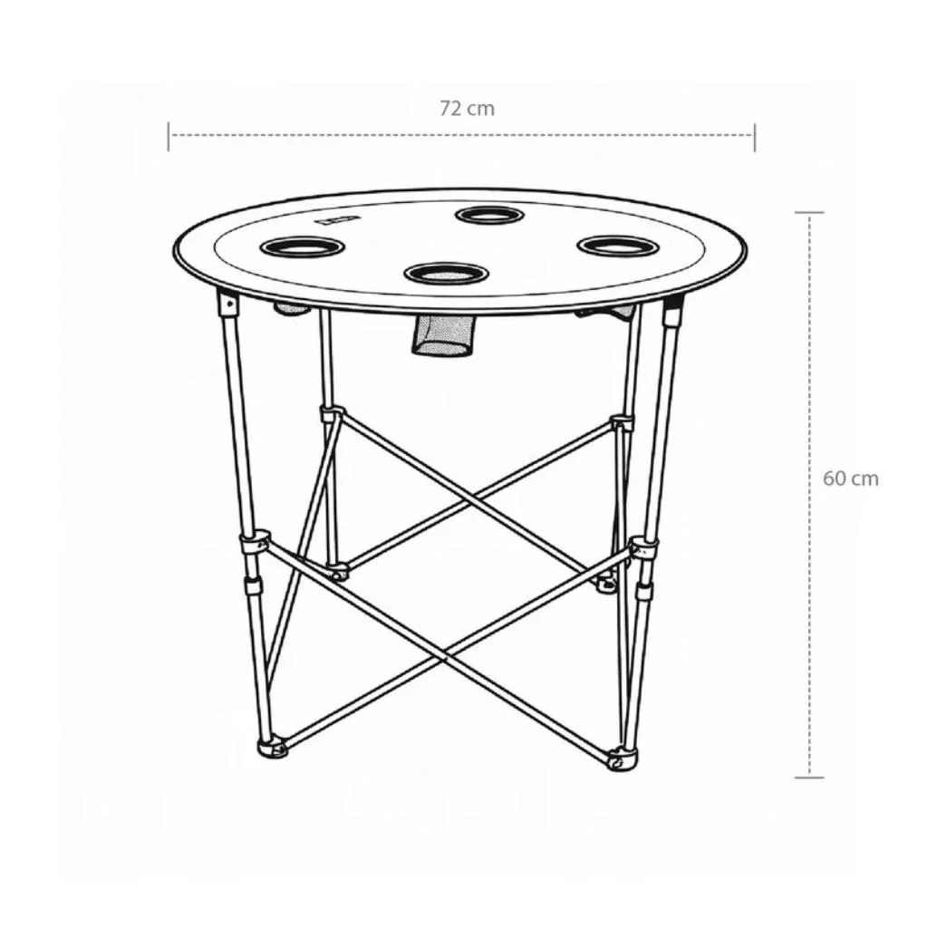 Mesa Plegable Camping Serengeti con Posavasos Azul National Geographic - Image 3