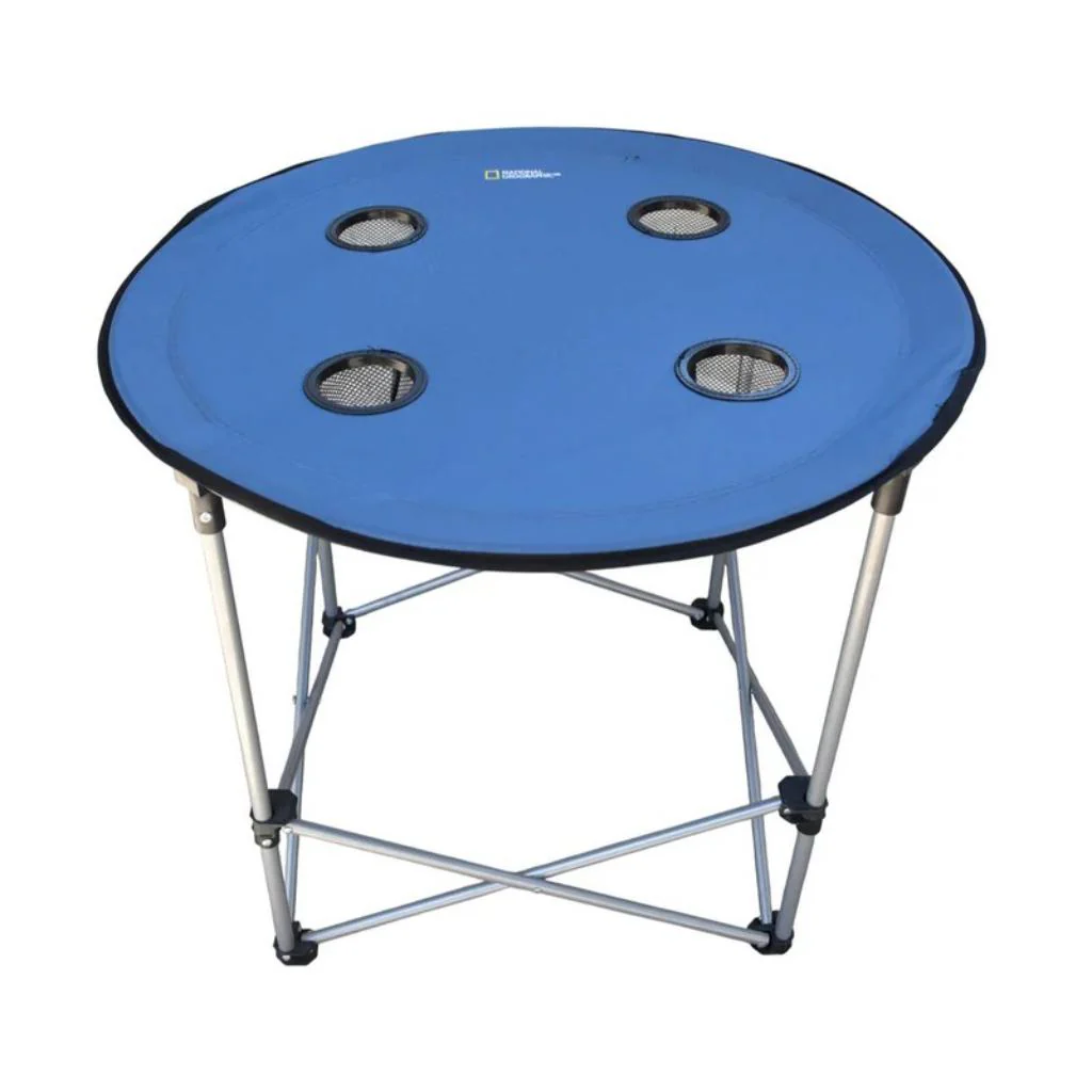 Mesa Plegable Camping Serengeti con Posavasos Azul National Geographic - Image 5