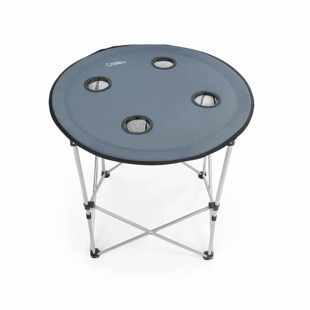 Mesa Plegable Camping Serengeti con Posavasos Gris National Geographic - Image 3