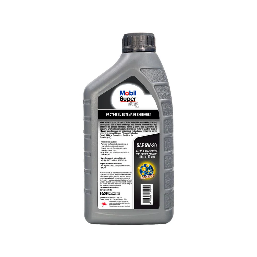 Aceite Motor Sintético 5W-30 1 L Mobil Super 3000 XE4 - Image 2