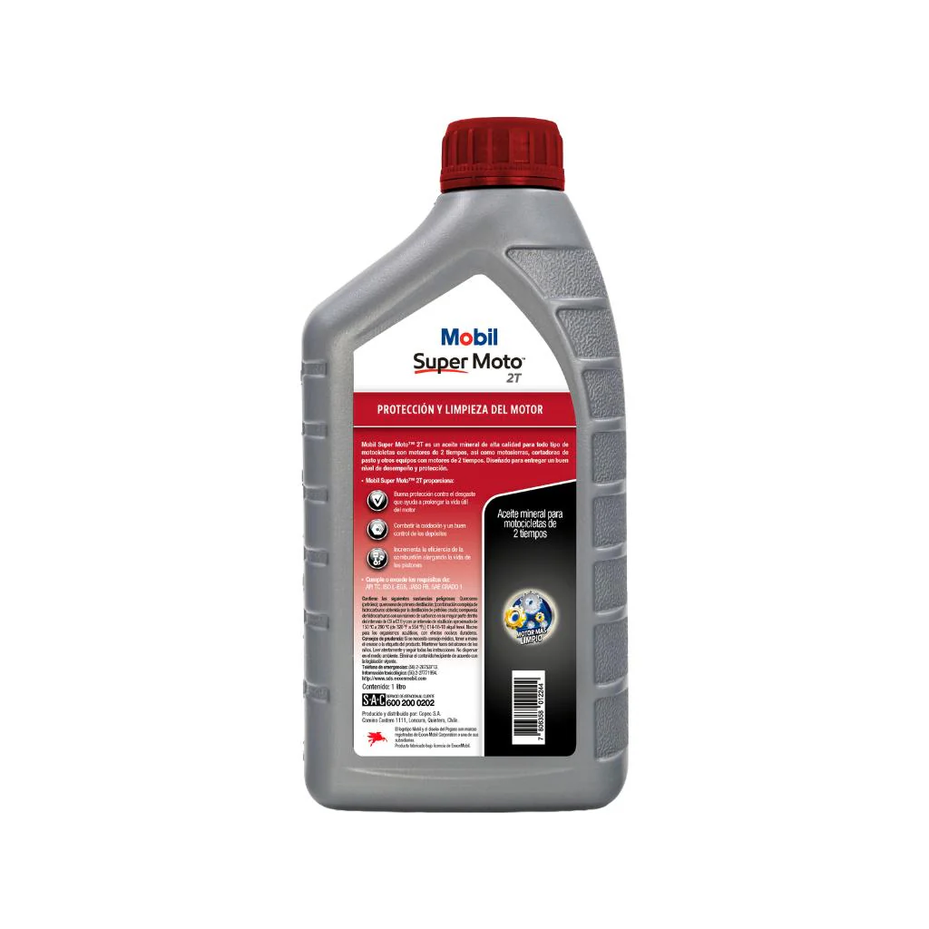 Aceite Moto 2T Mineral 1 L Mobil Super - Image 2