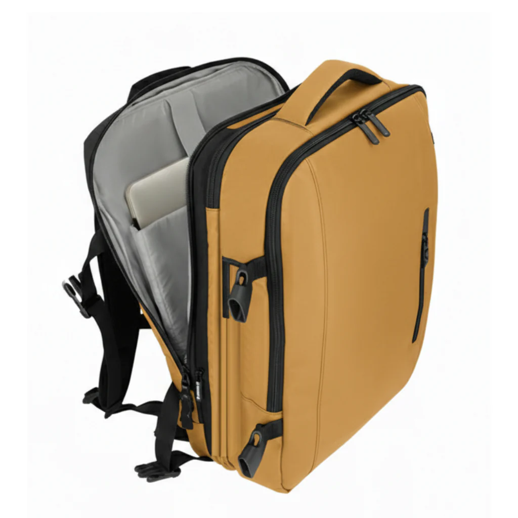Mochila Viaje Viral XL 40L Llaima Mostaza. Resistente al Agua. BTS26 - Image 10
