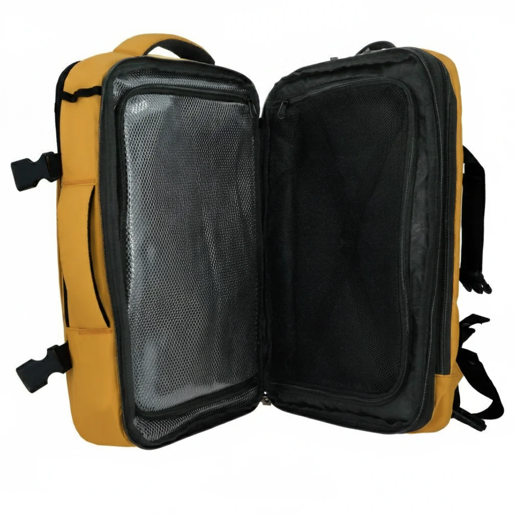 Mochila Viaje Viral XL 40L Llaima Mostaza. Resistente al Agua. BTS26 - Image 12