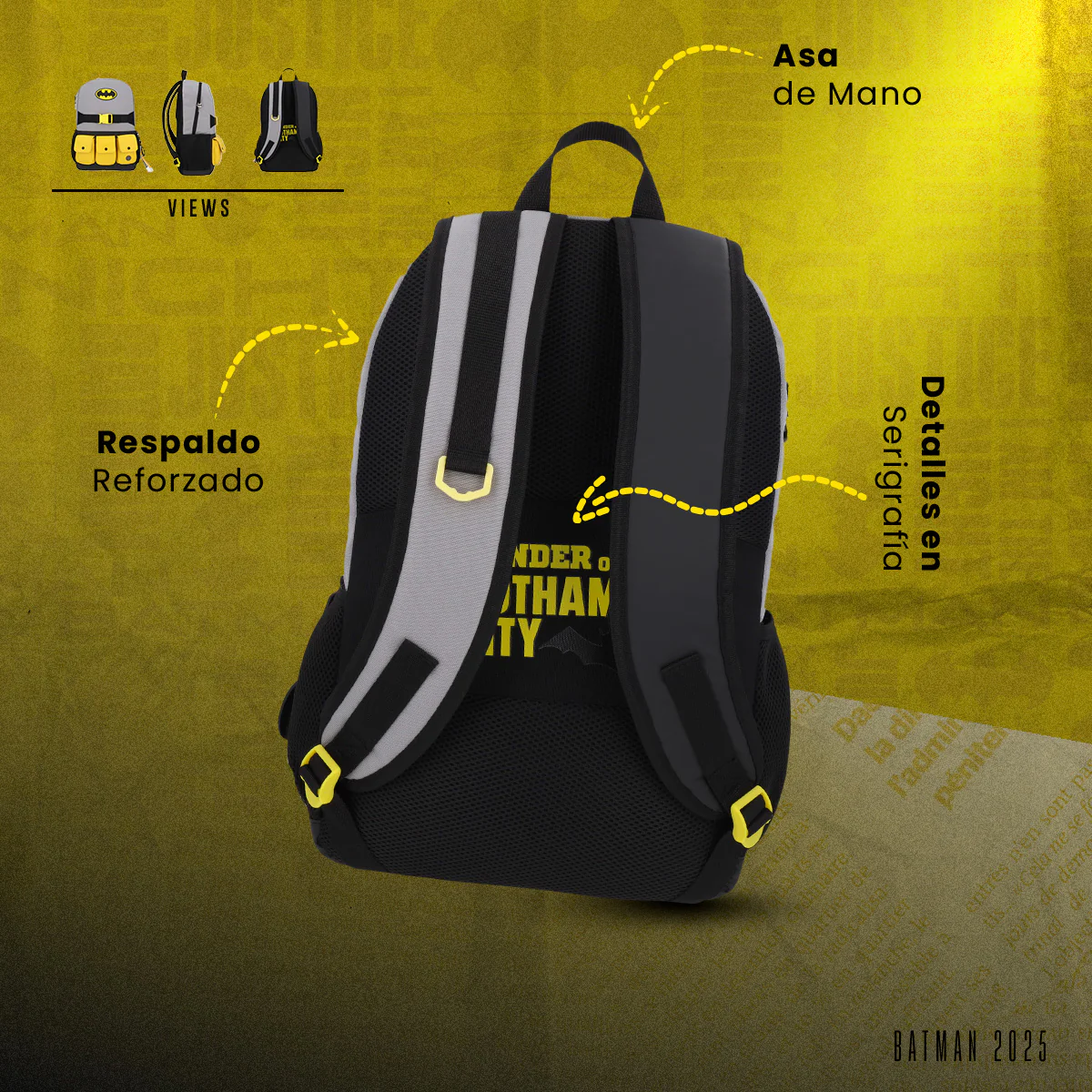 Mochila Batman Cinturón Negro - Image 3