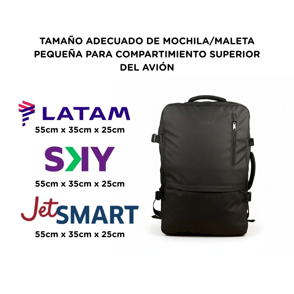 Combo 2 Mochilas Viaje Viral: 1 Mochila 44L Black y 1 Mochila 38L Space Grey. Resistentes al agua - Image 3